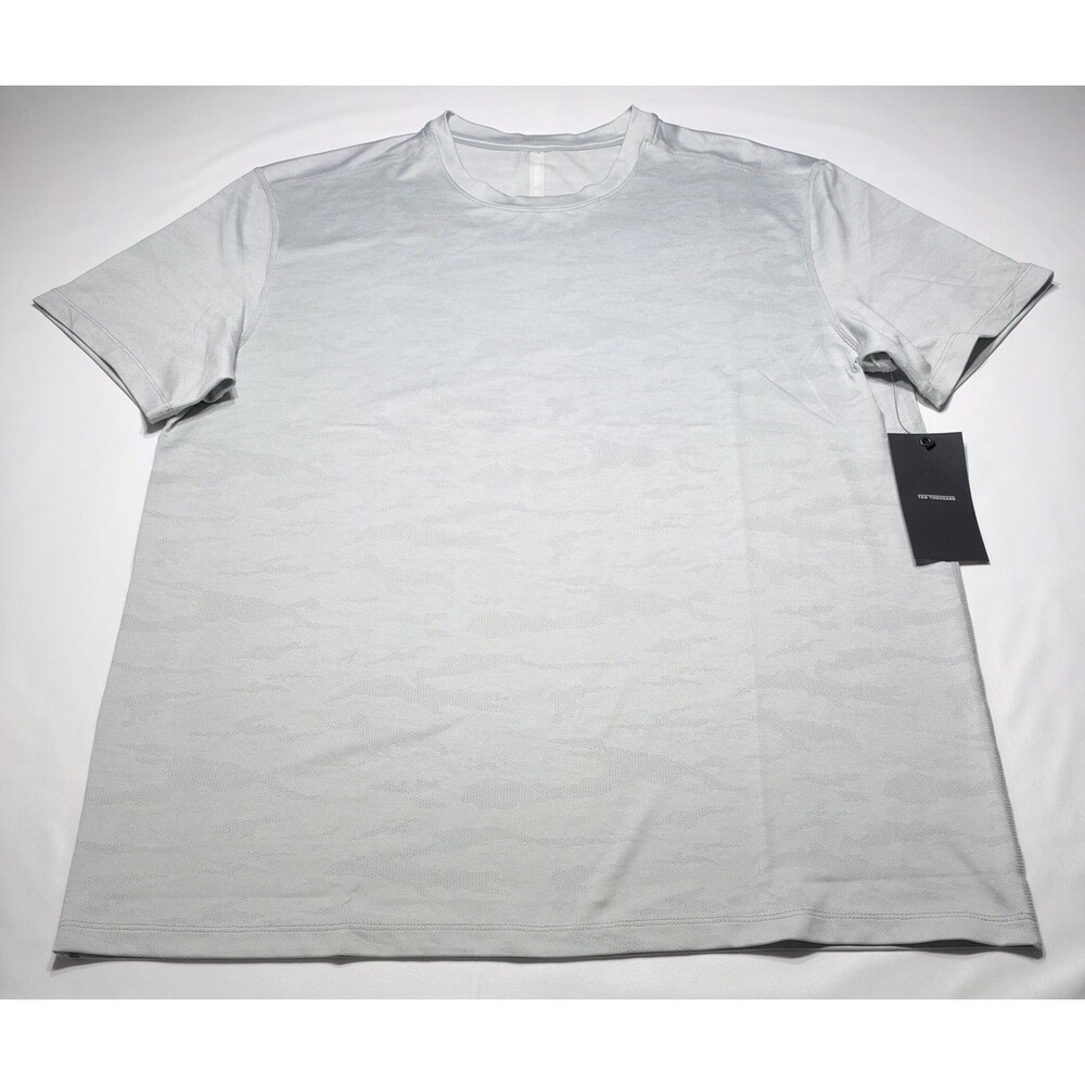 Ten Thousand Light Grey Camo Knit Shirt Performance Short Sleeve Training NWT